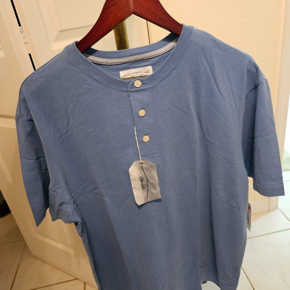ROUND TREE & YORK SHORT SLEEVE SIZE L BLUE NWT - Picture 1 of 2